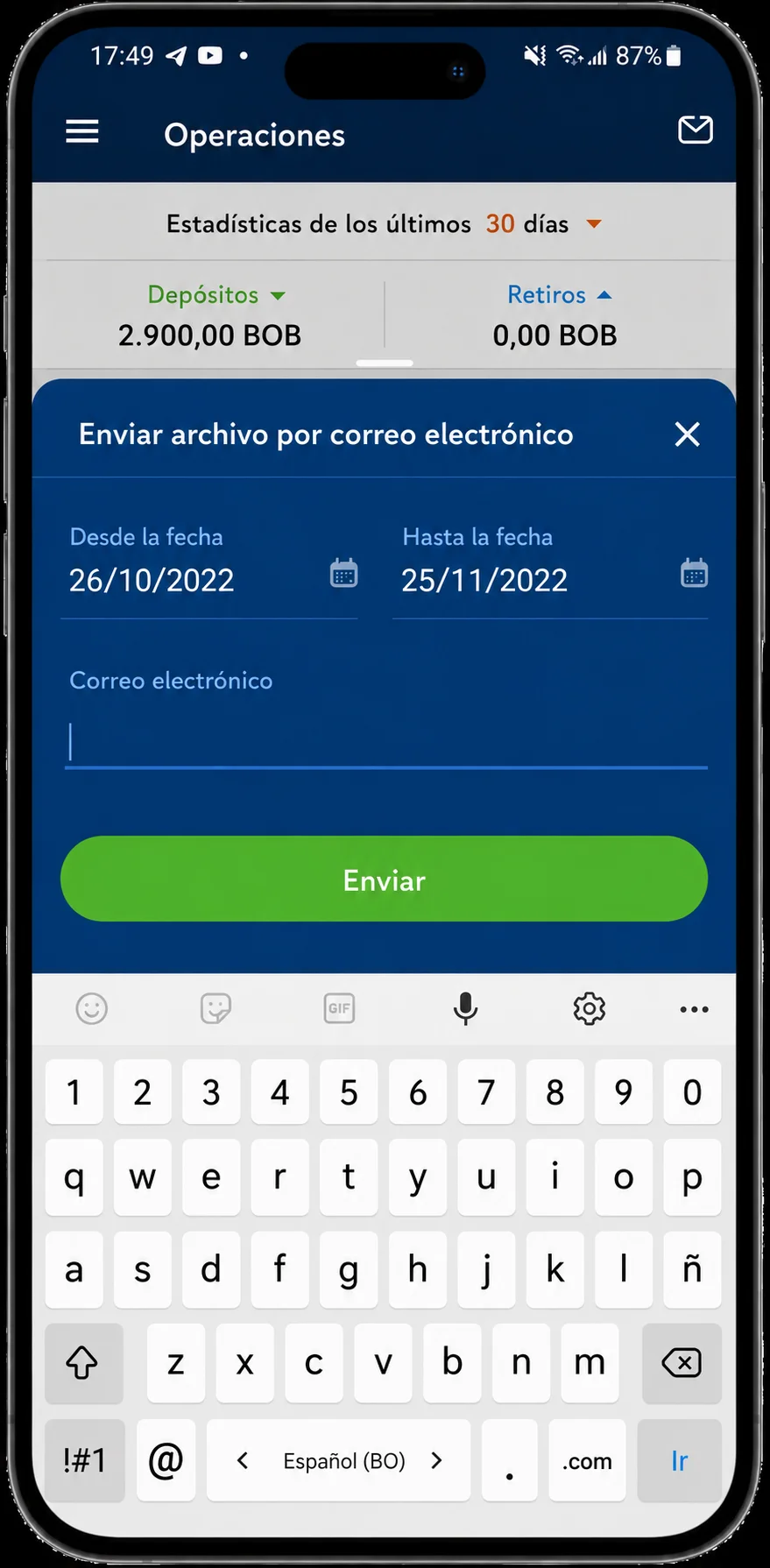 Historial de Transacciones y Recibos
